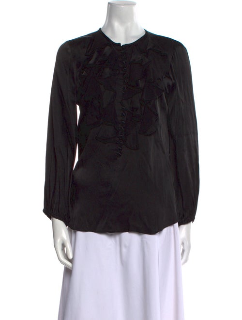 Apiece Apart Crew Neck Long Sleeve Blouse