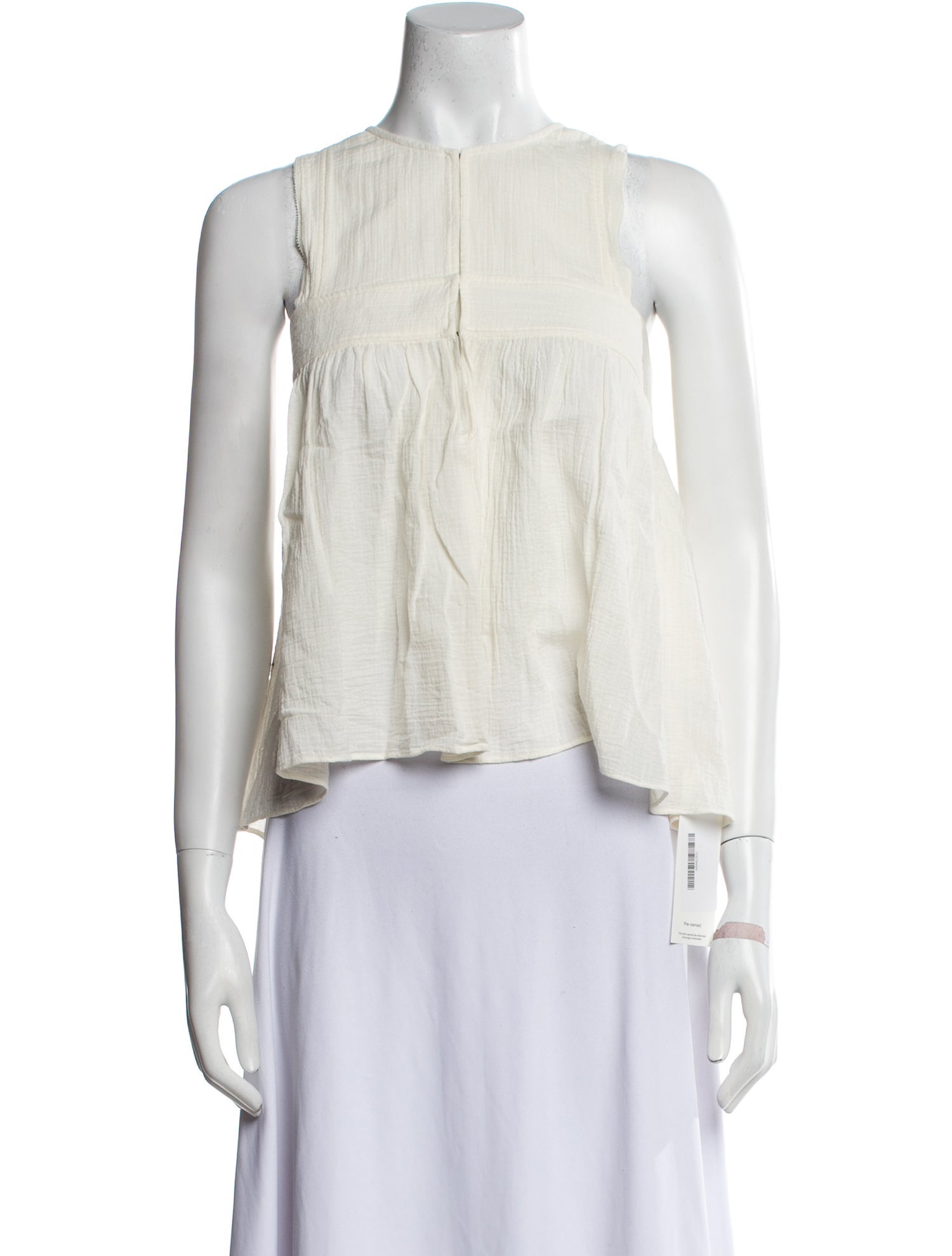 Apiece Apart Crew Neck Sleeveless Crop Top