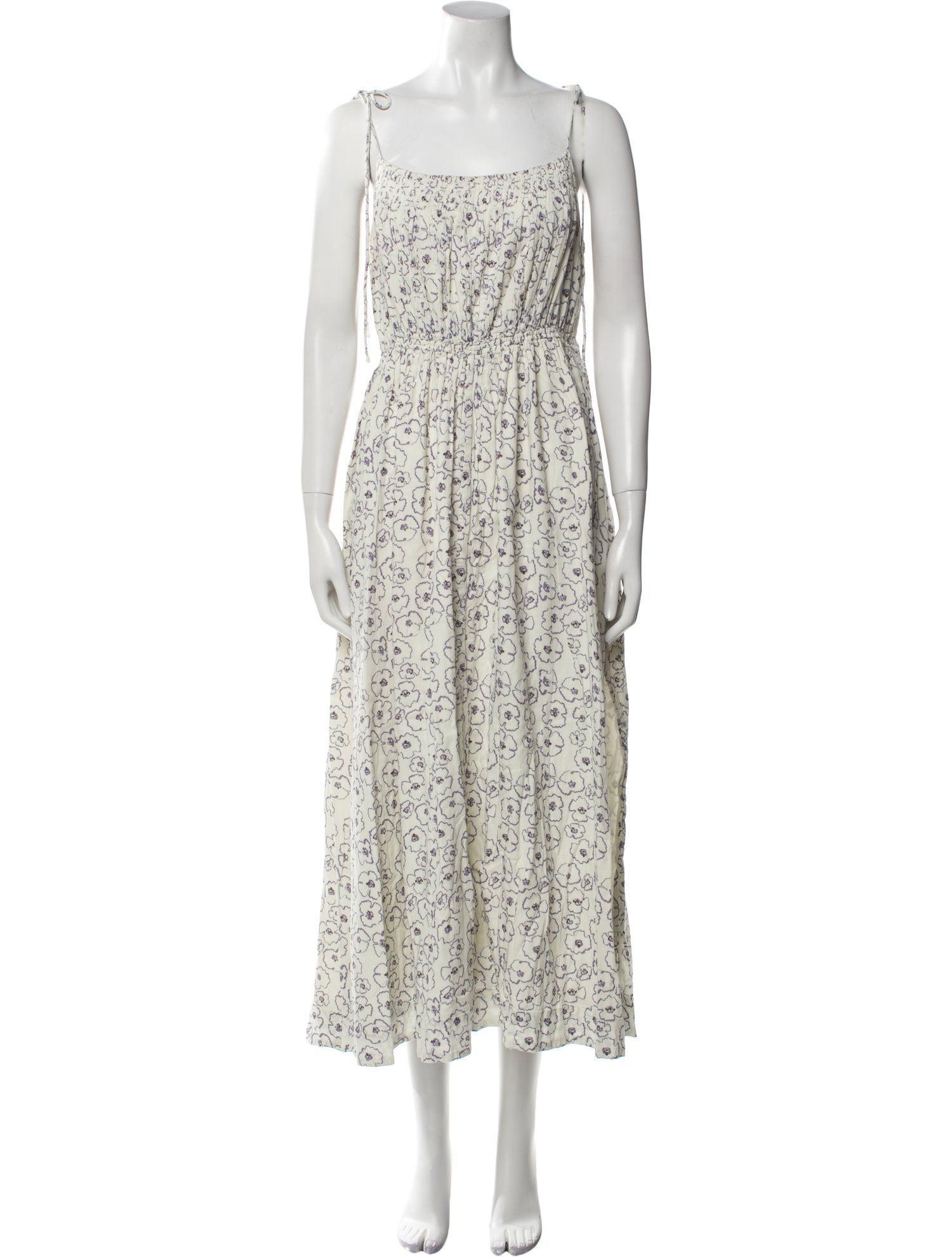 Apiece Apart Floral Print Long Dress