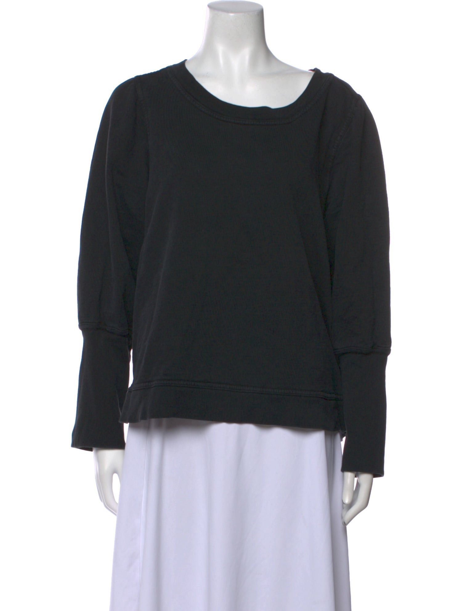 Apiece Apart Scoop Neck Long Sleeve Sweatshirt