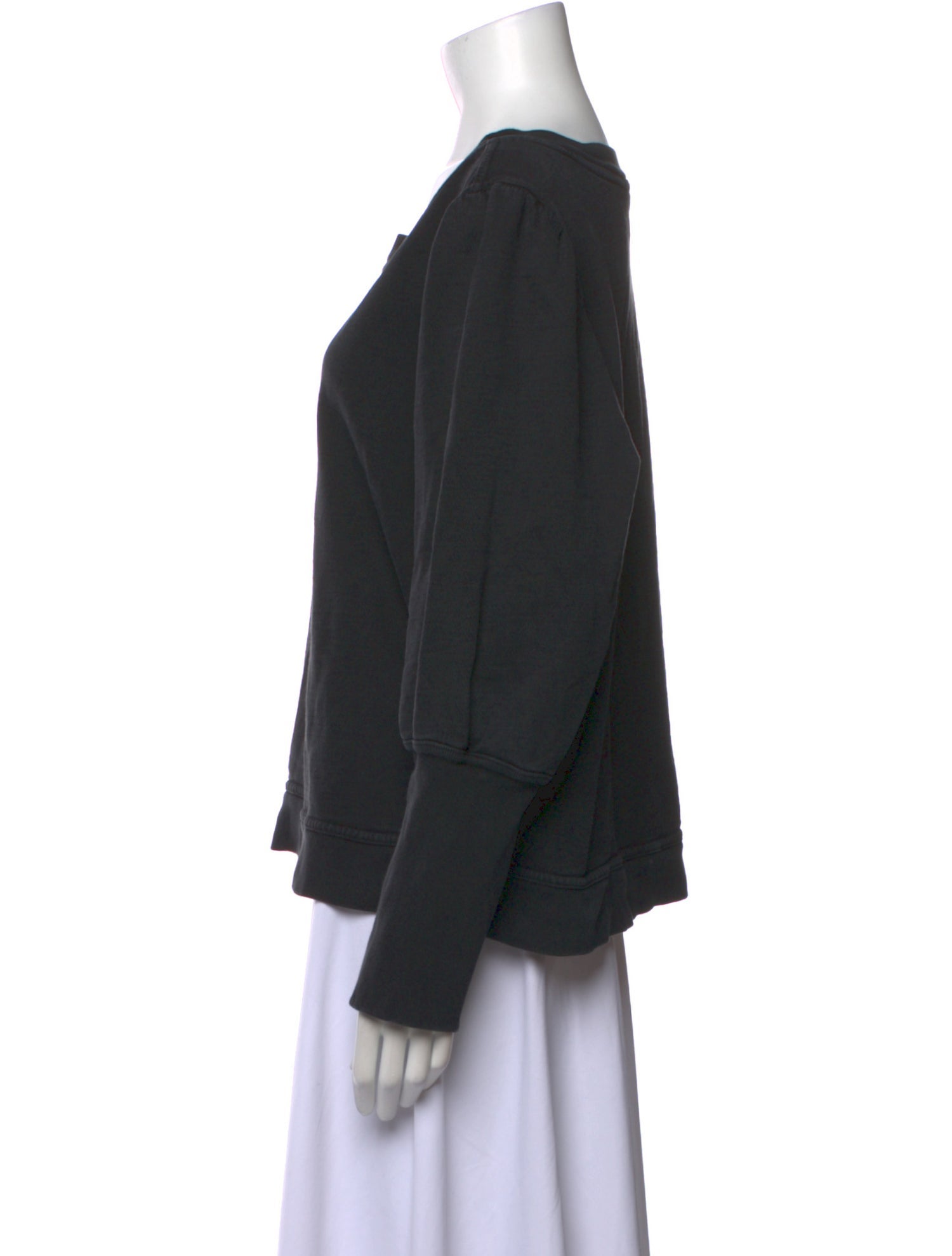 Apiece Apart Scoop Neck Long Sleeve Sweatshirt