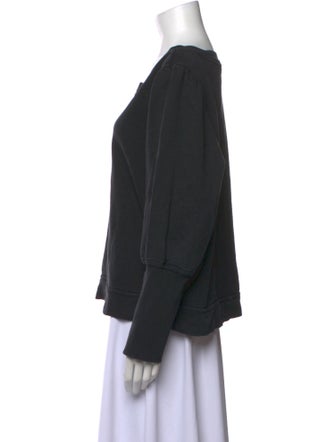 Apiece Apart Scoop Neck Long Sleeve Sweatshirt