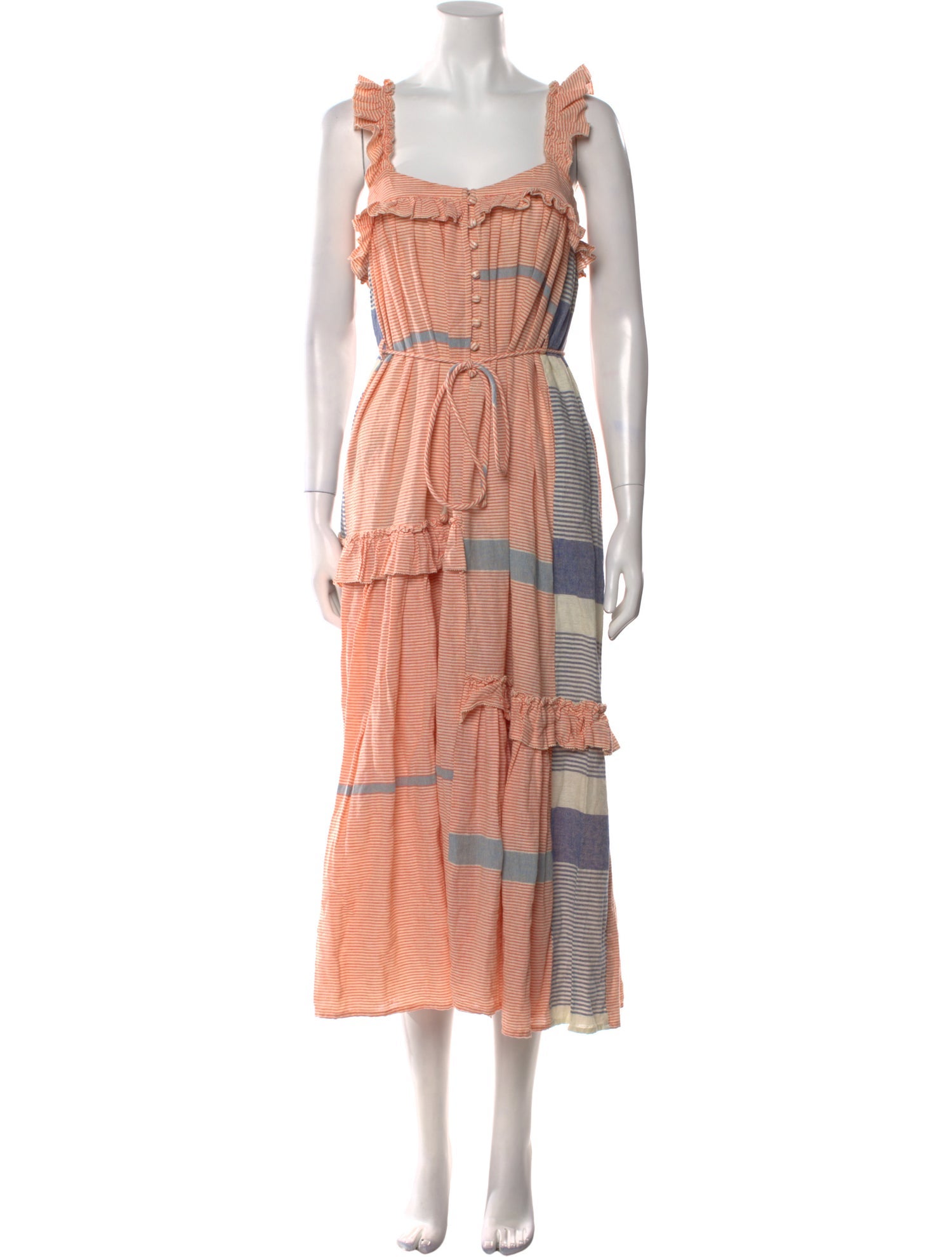 Apiece Apart Plaid Print Long Dress