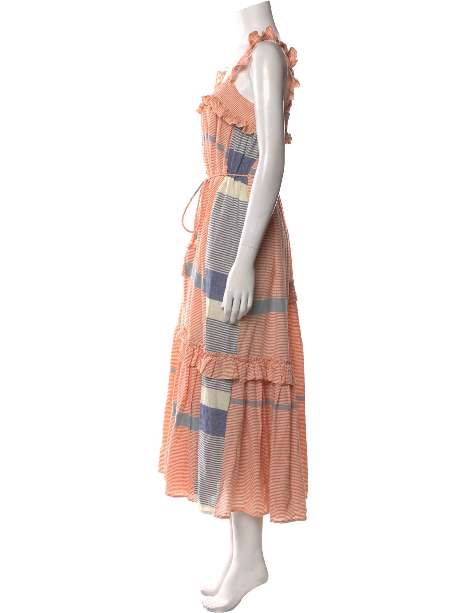 Apiece Apart Plaid Print Long Dress