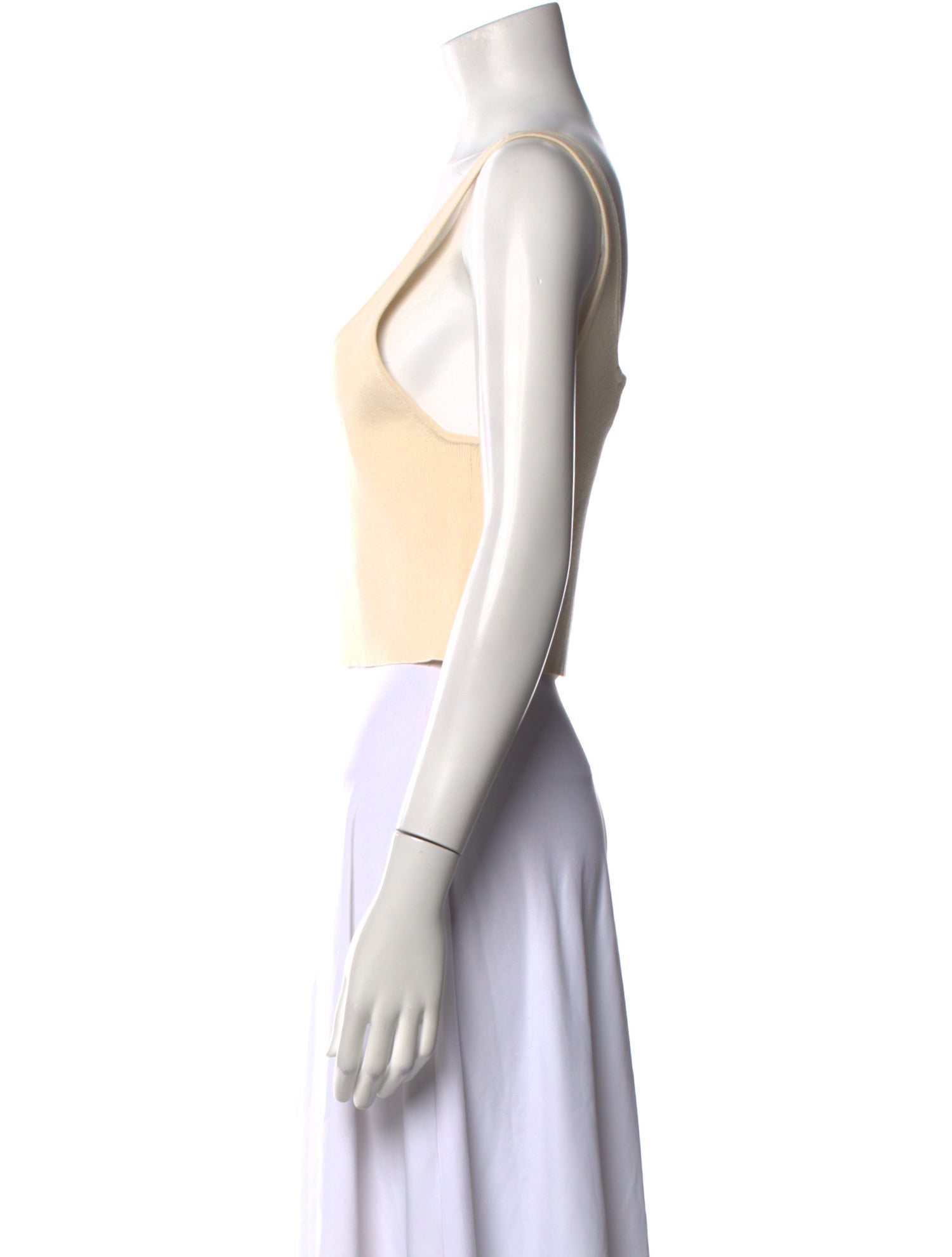 Apiece Apart Square Neckline Sleeveless Crop Top