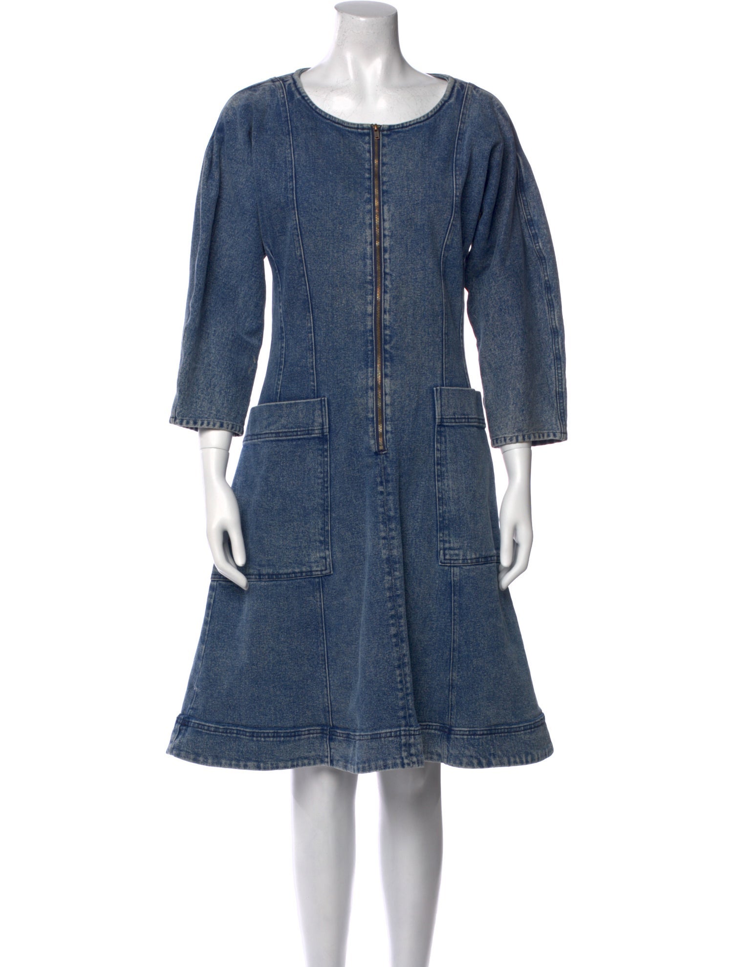 Apiece Apart Scoop Neck Midi Length Dress