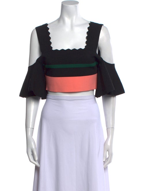 Apiece Apart Colorblock Pattern Square Neckline Crop Top