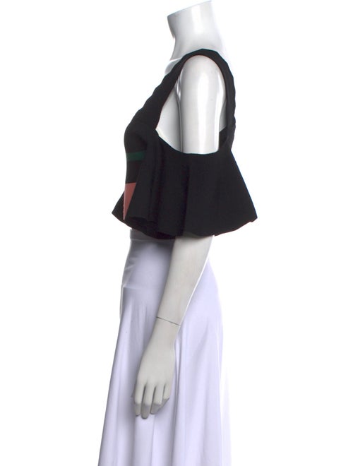 Apiece Apart Colorblock Pattern Square Neckline Crop Top