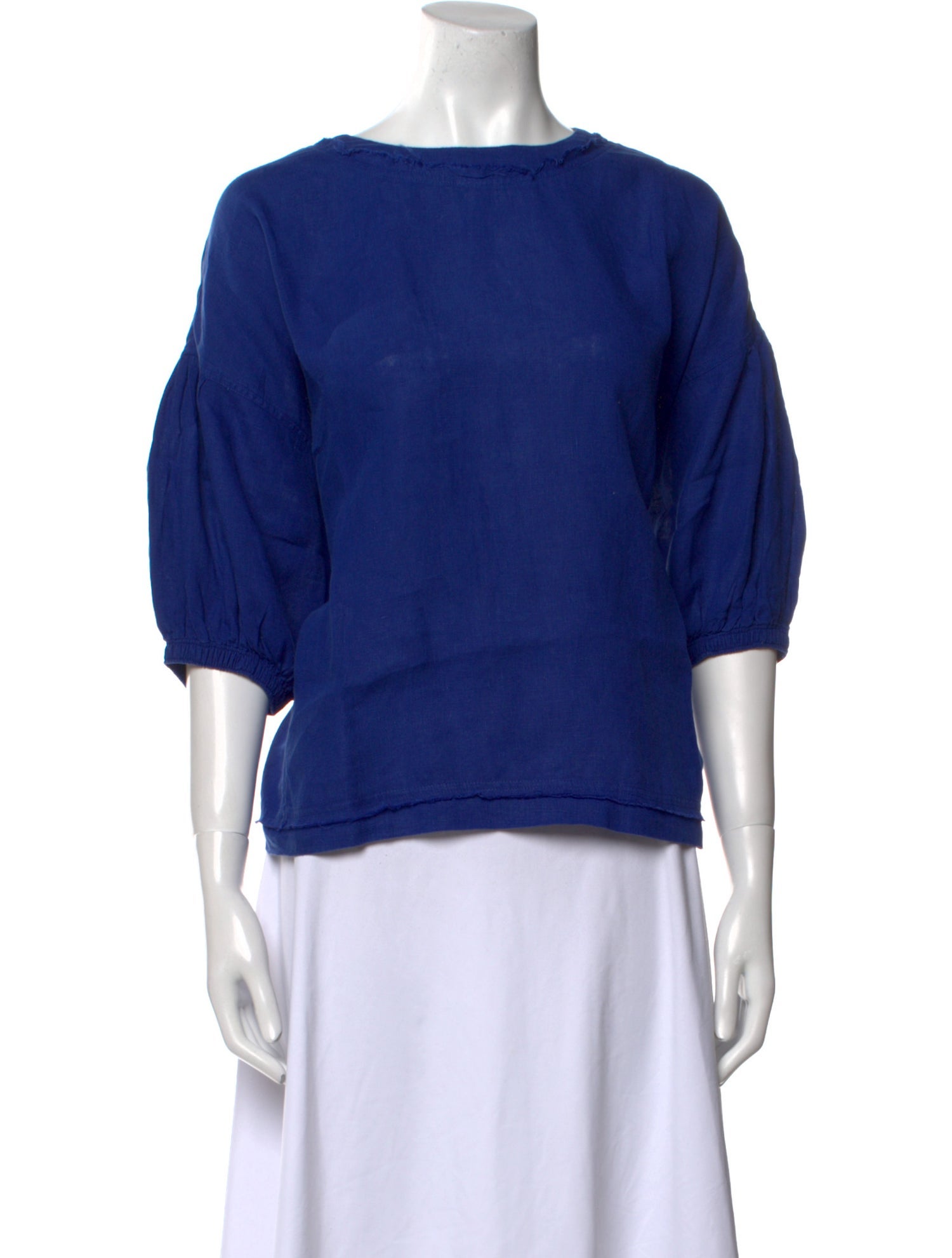 Apiece Apart Linen Bateau Neckline Blouse