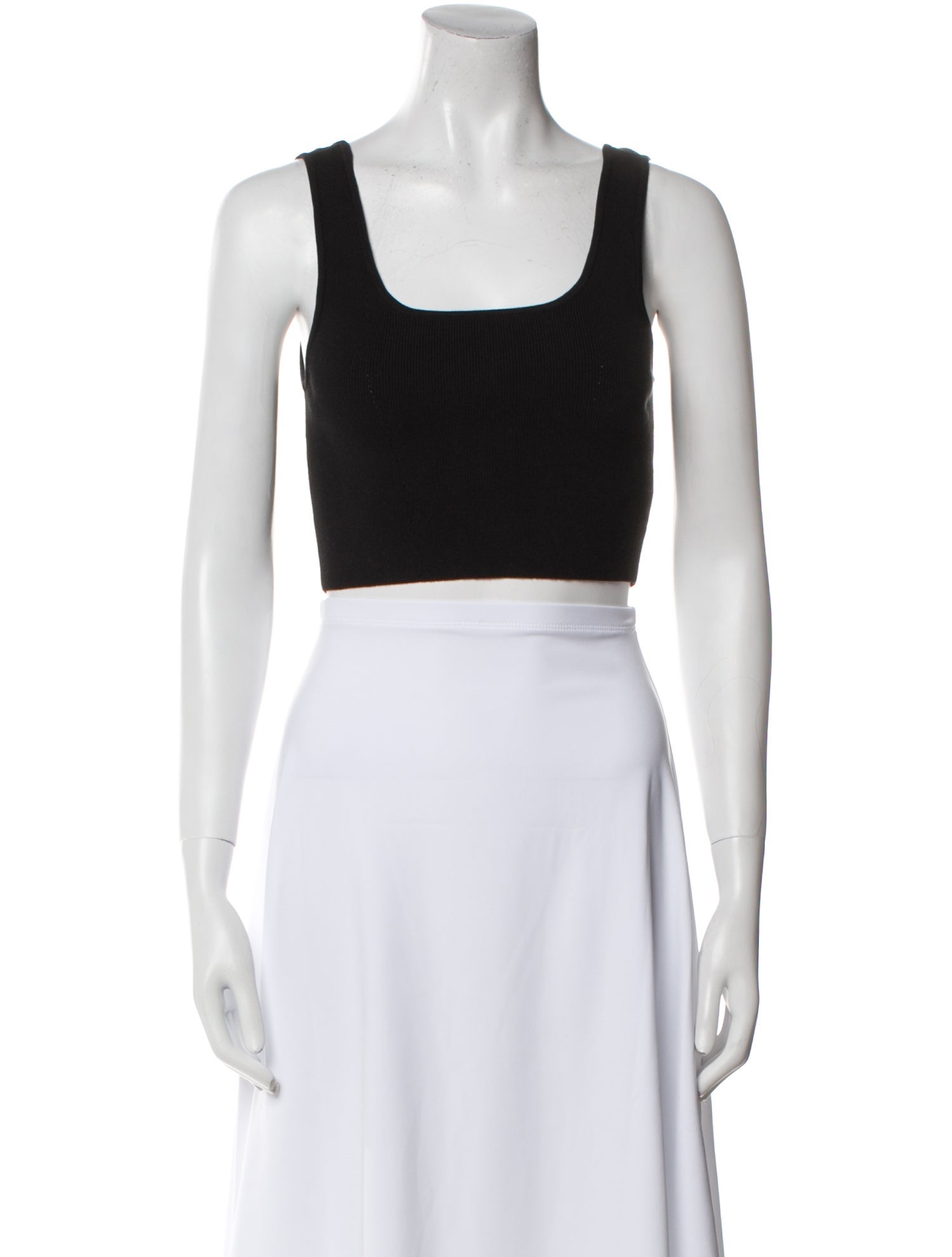 Apiece Apart Square Neckline Sleeveless Crop Top