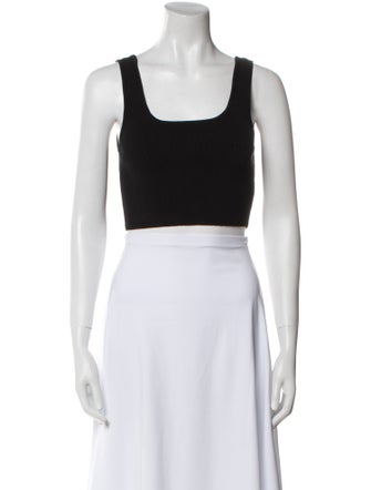 Apiece Apart Square Neckline Sleeveless Crop Top