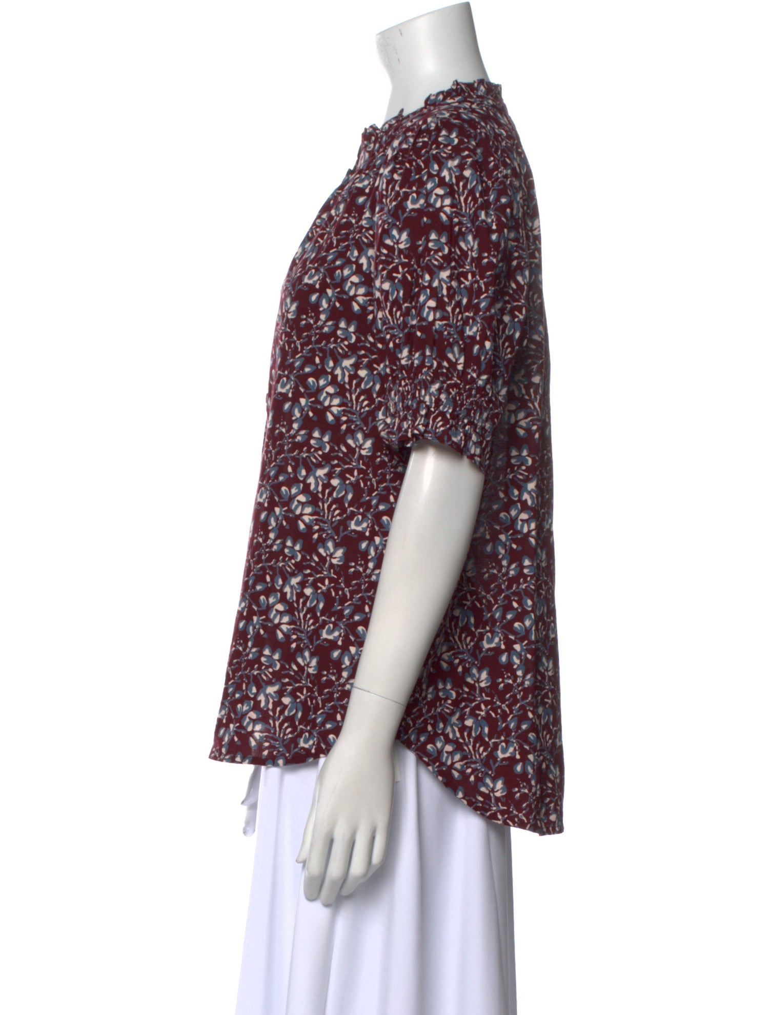 Apiece Apart Printed Crew Neck Blouse