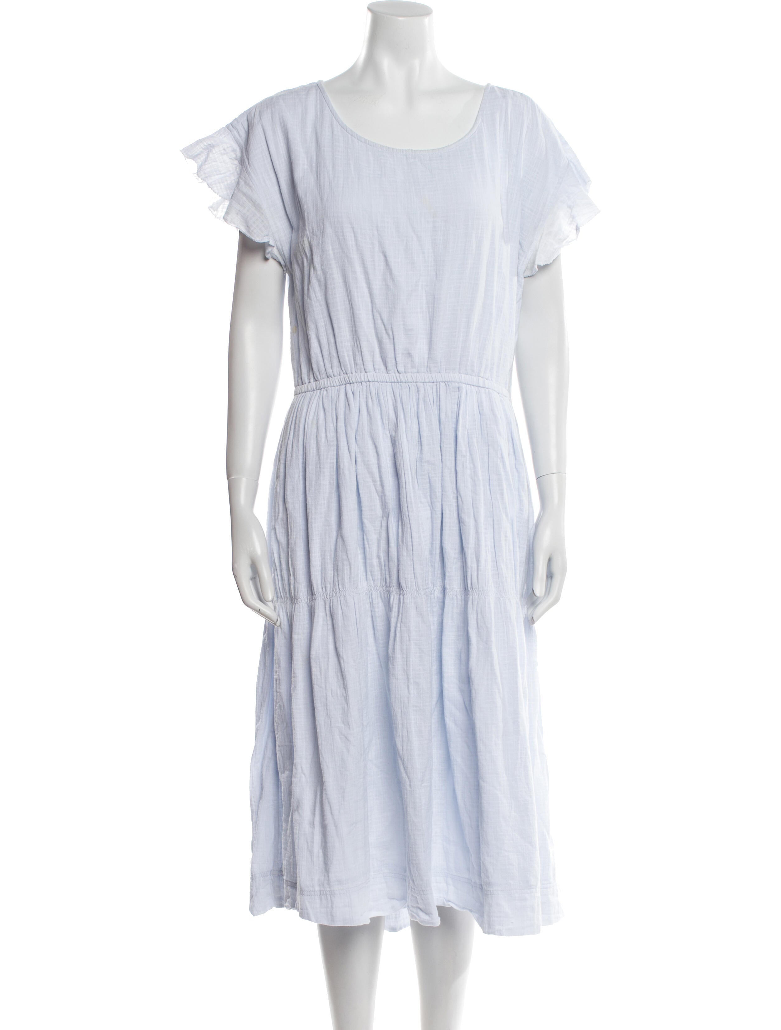 Apiece Apart Scoop Neck Midi Length Dress