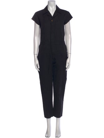Apiece Apart Linen V-Neck Jumpsuit