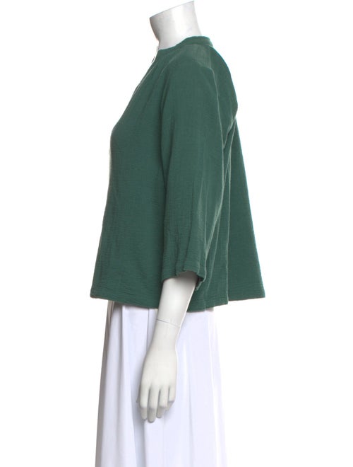 Apiece Apart V-Neck Three-Quarter Sleeve Blouse