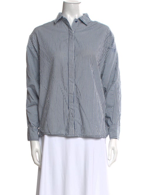 Apiece Apart Striped Long Sleeve Button-Up Top