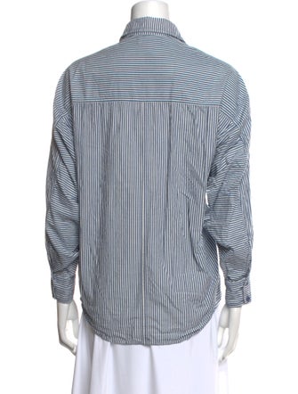 Apiece Apart Striped Long Sleeve Button-Up Top