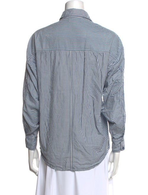 Apiece Apart Striped Long Sleeve Button-Up Top