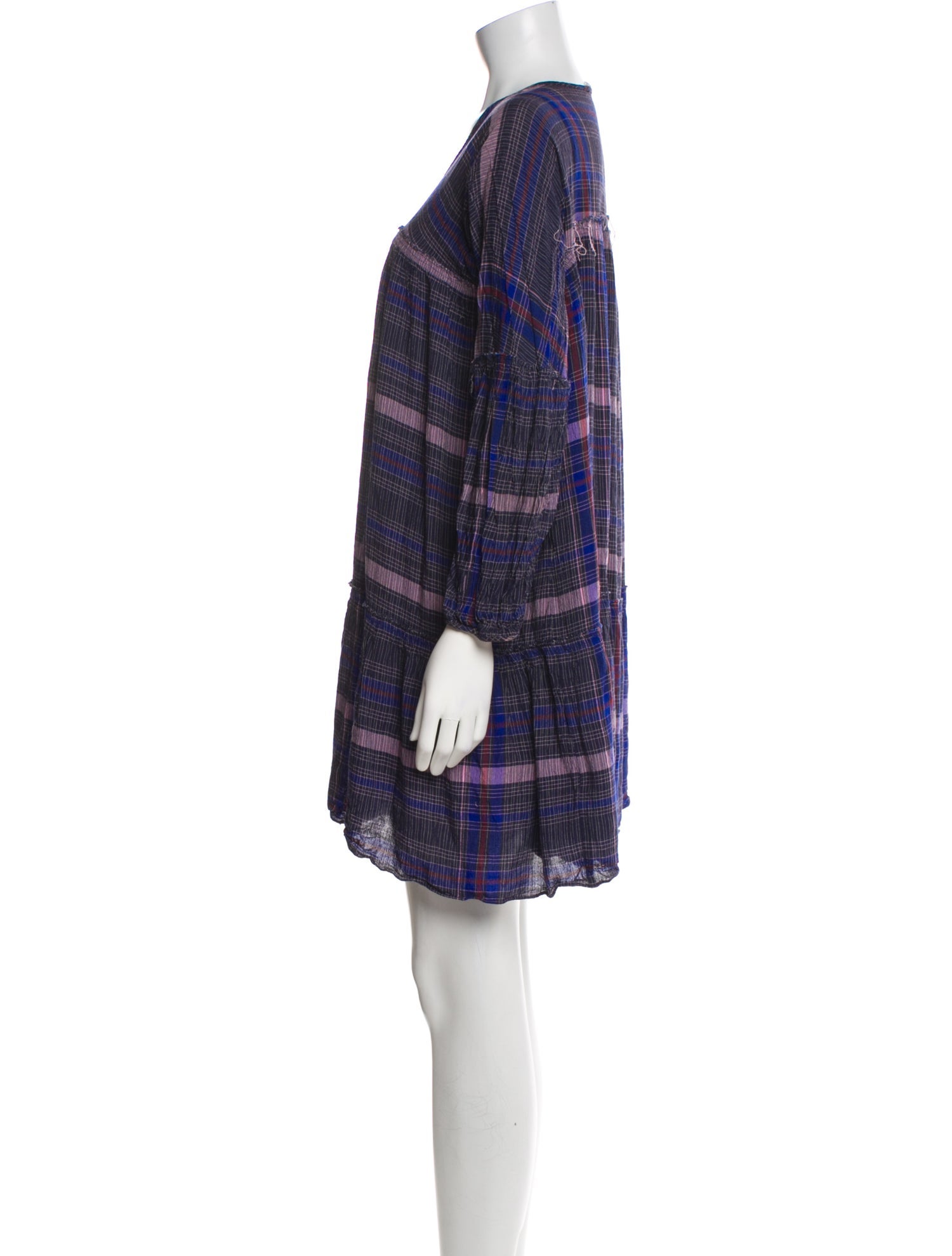 Apiece Apart Plaid Print Mini Dress