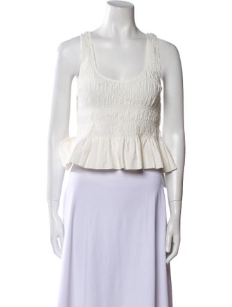 Apiece Apart Scoop Neck Sleeveless Crop Top