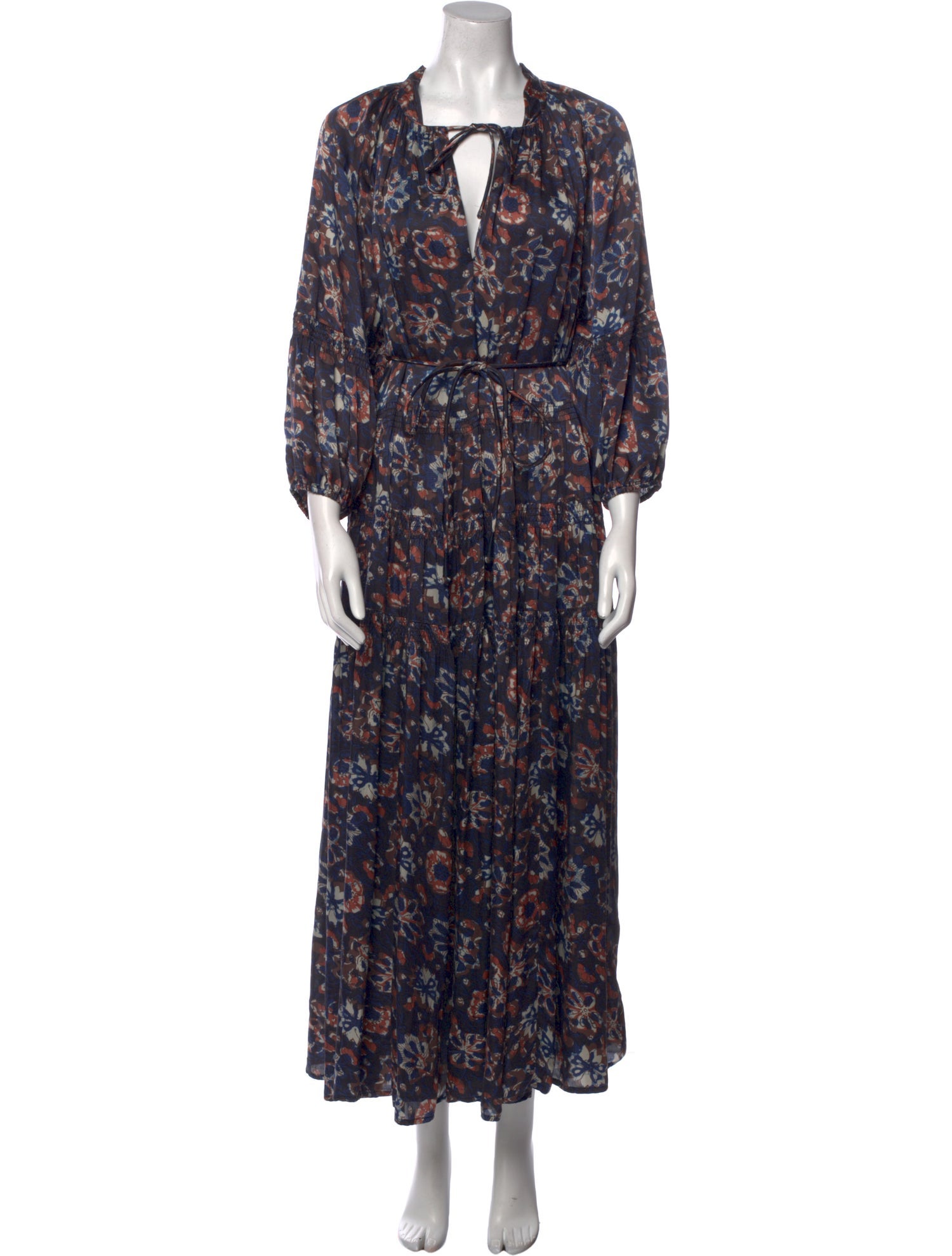 Apiece Apart Floral Print Long Dress