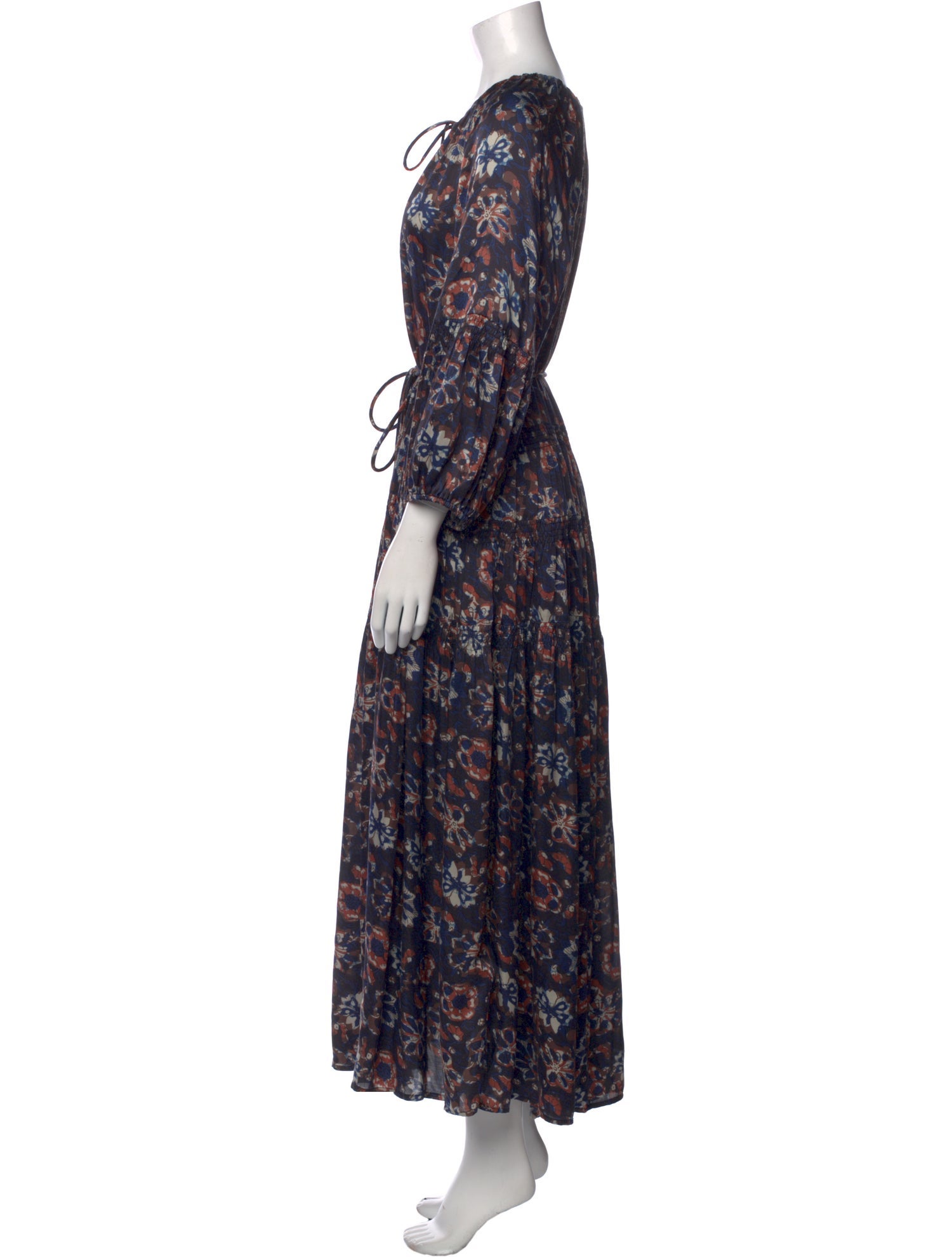 Apiece Apart Floral Print Long Dress