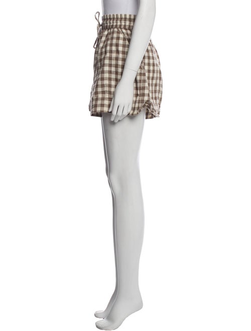 Apiece Apart Plaid Print Mini Shorts