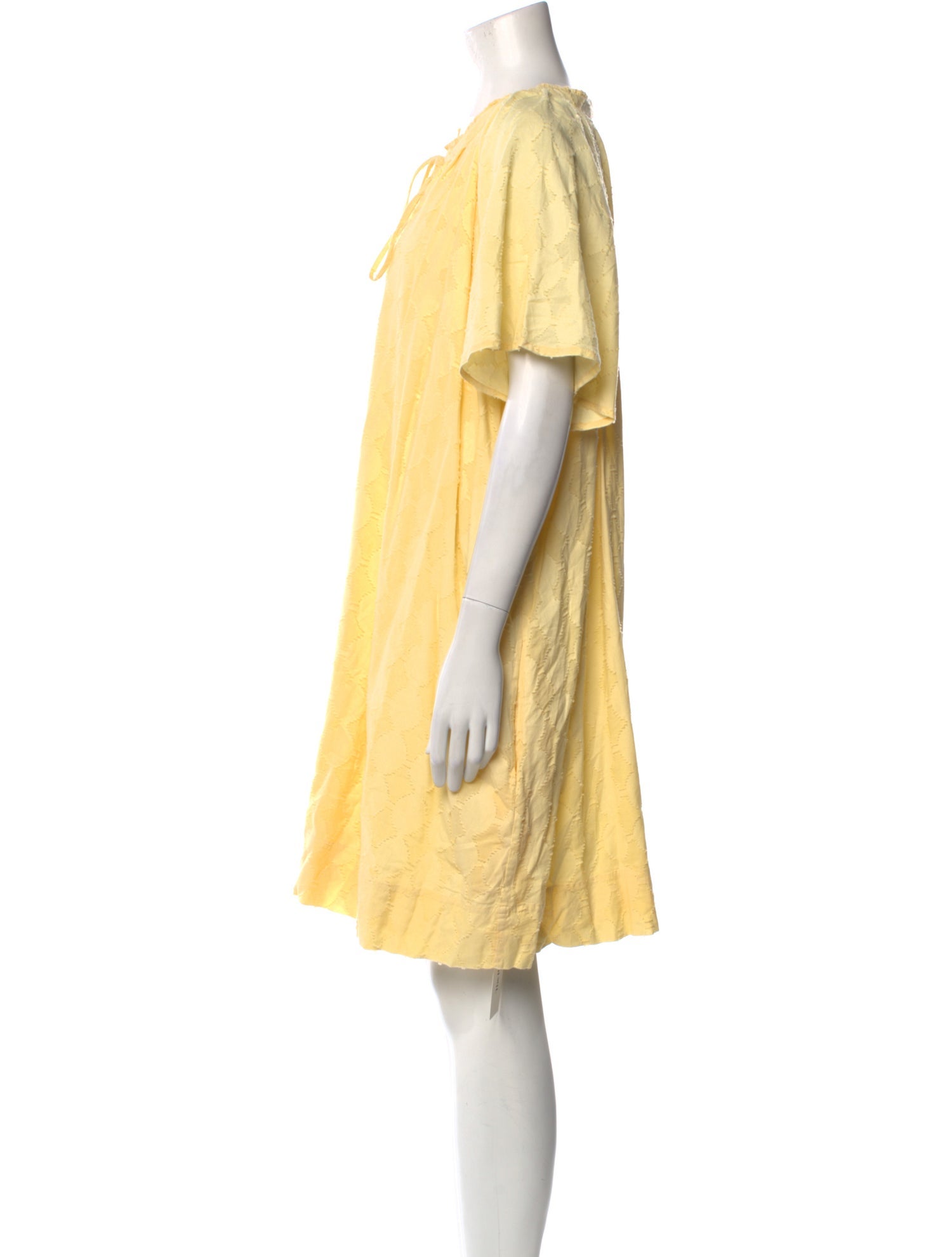 Apiece Apart Tie Neck Knee-Length Dress