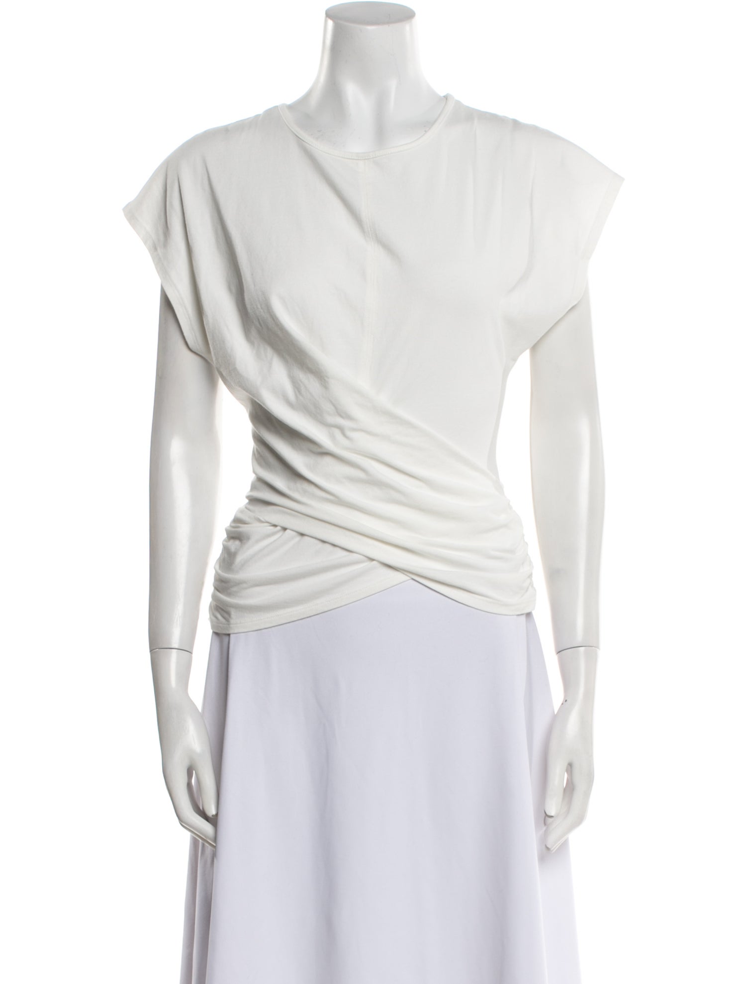 Apiece Apart Cowl Neck Short Sleeve Top