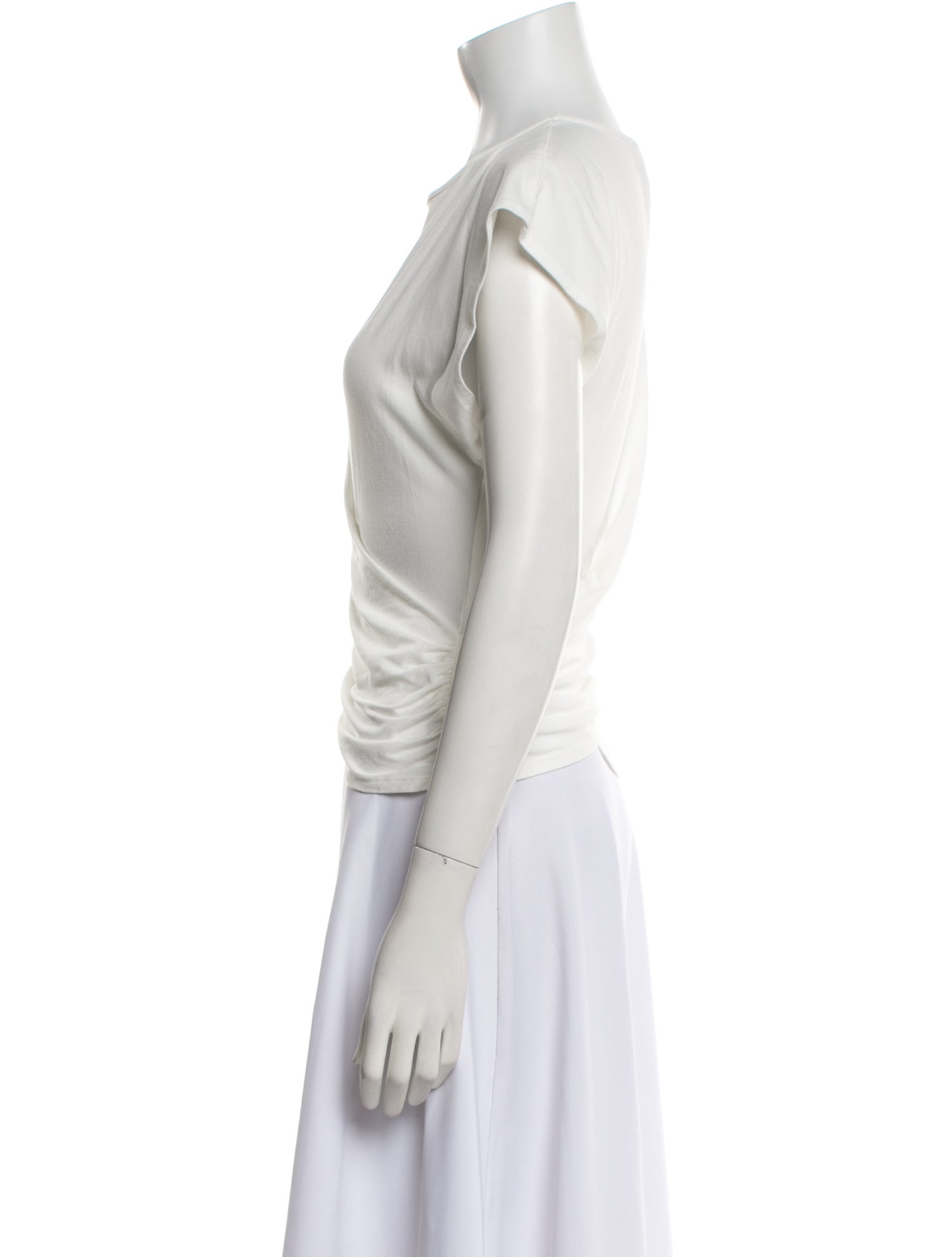 Apiece Apart Cowl Neck Short Sleeve Top