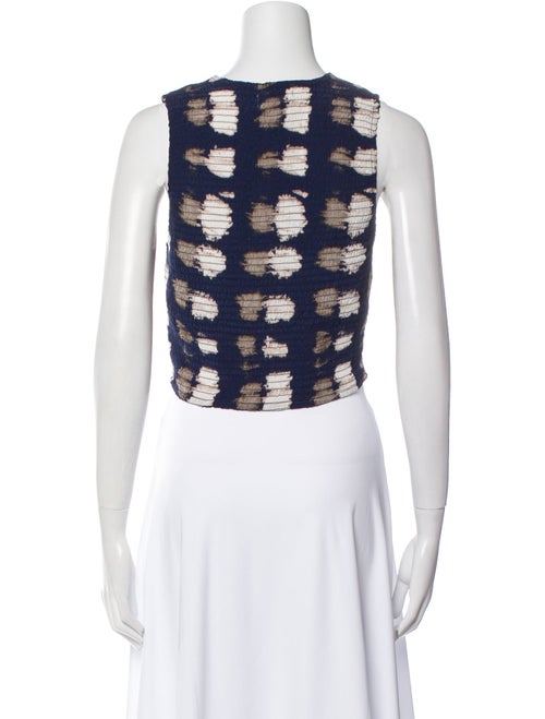 Apiece Apart Printed Scoop Neck Crop Top