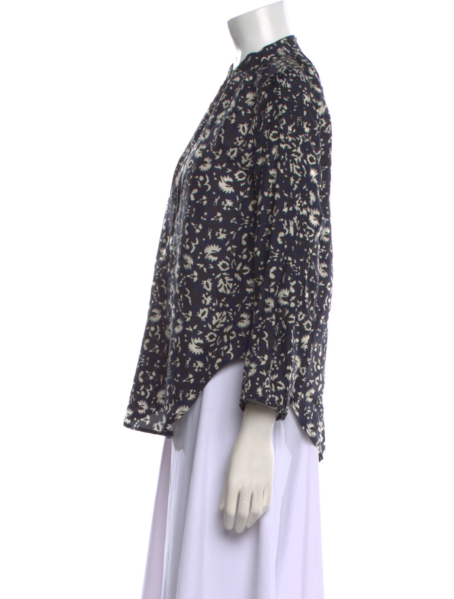 Apiece Apart Silk Printed Blouse