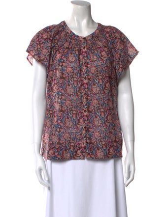 Apiece Apart Printed Scoop Neck Sweater