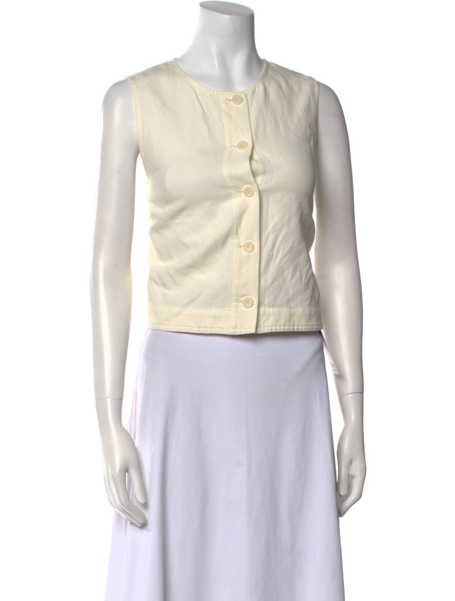 Apiece Apart Crew Neck Sleeveless Crop Top