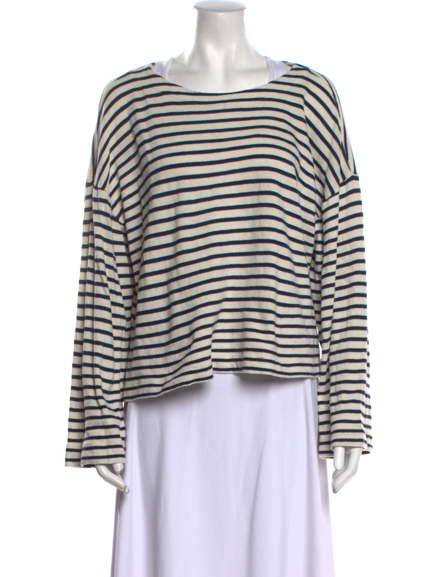 Apiece Apart Striped Scoop Neck Sweater