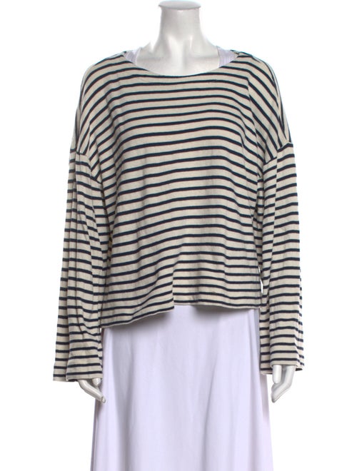 Apiece Apart Striped Scoop Neck Sweater