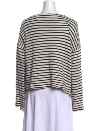 Apiece Apart Striped Scoop Neck Sweater