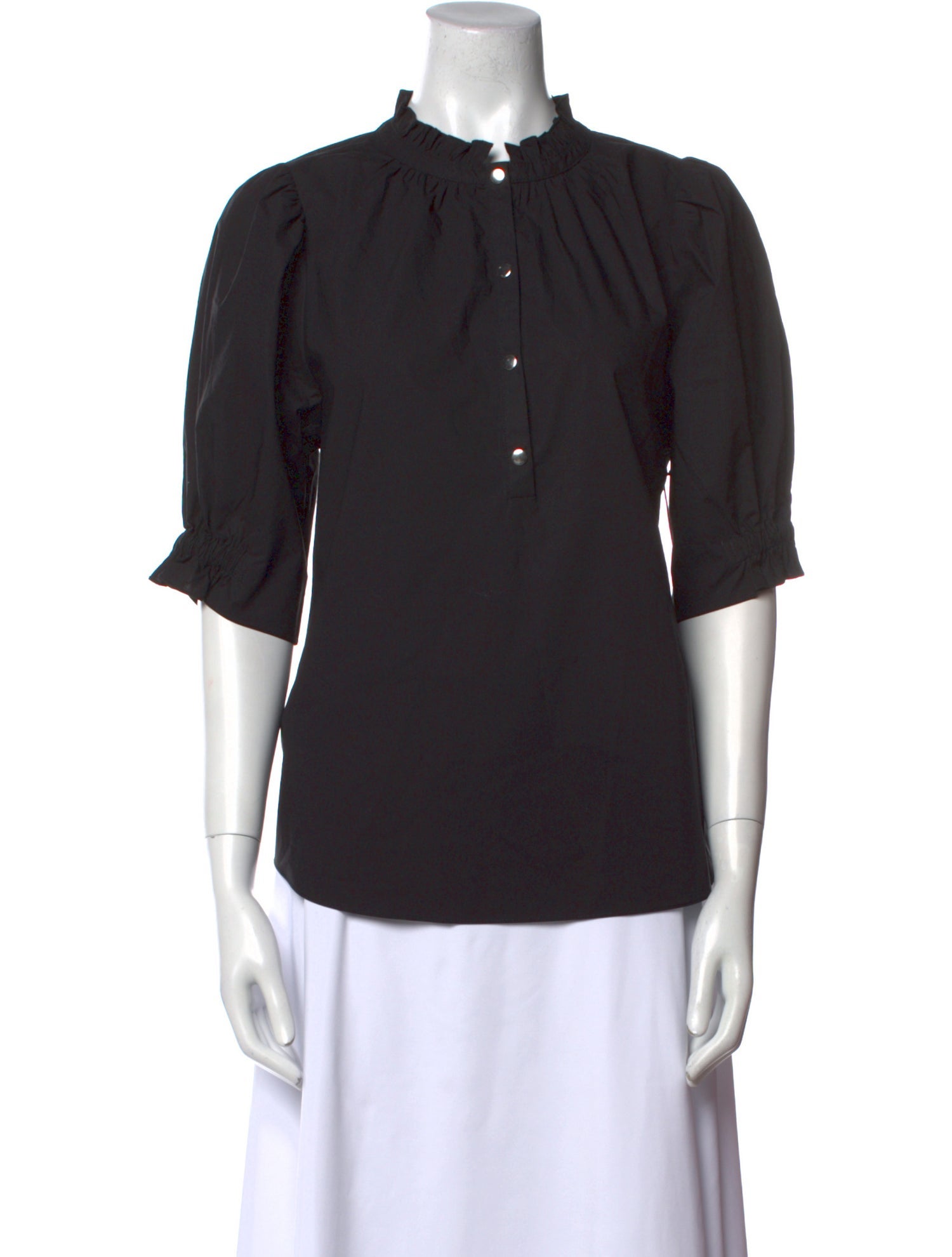 Apiece Apart Mock Neck Three-Quarter Sleeve Blouse w/ Tags