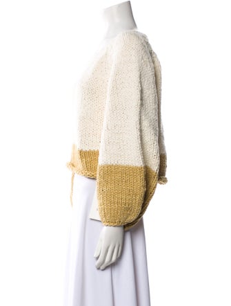 Apiece Apart Colorblock Pattern Scoop Neck Sweater