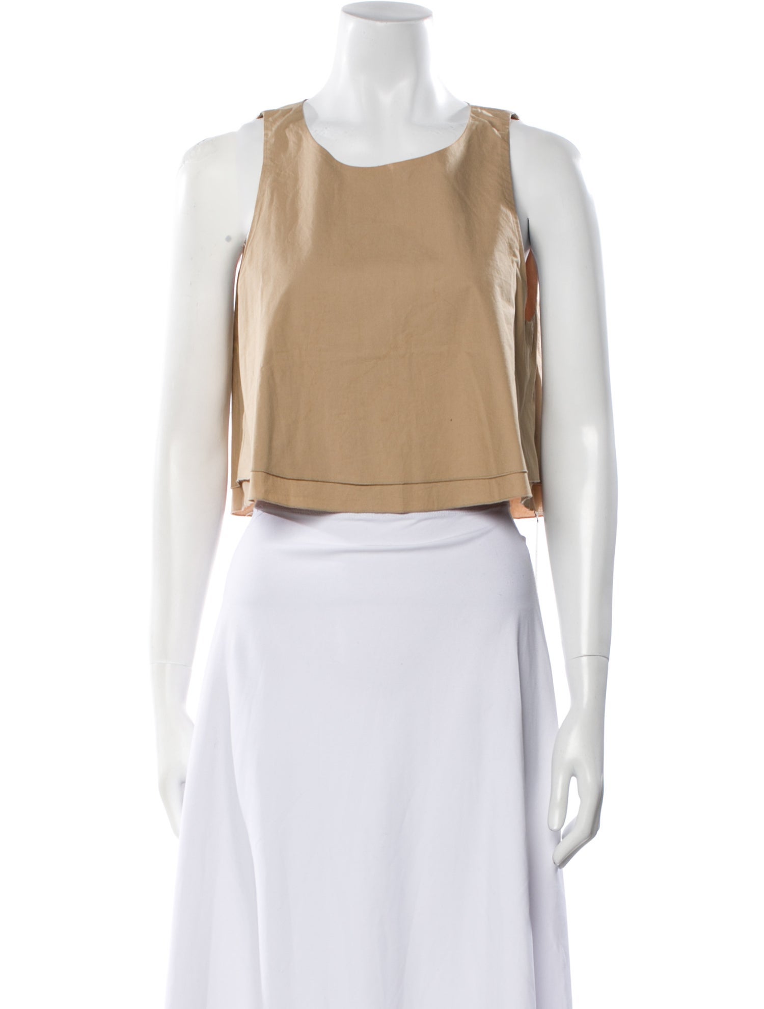 Apiece Apart Scoop Neck Sleeveless Crop Top