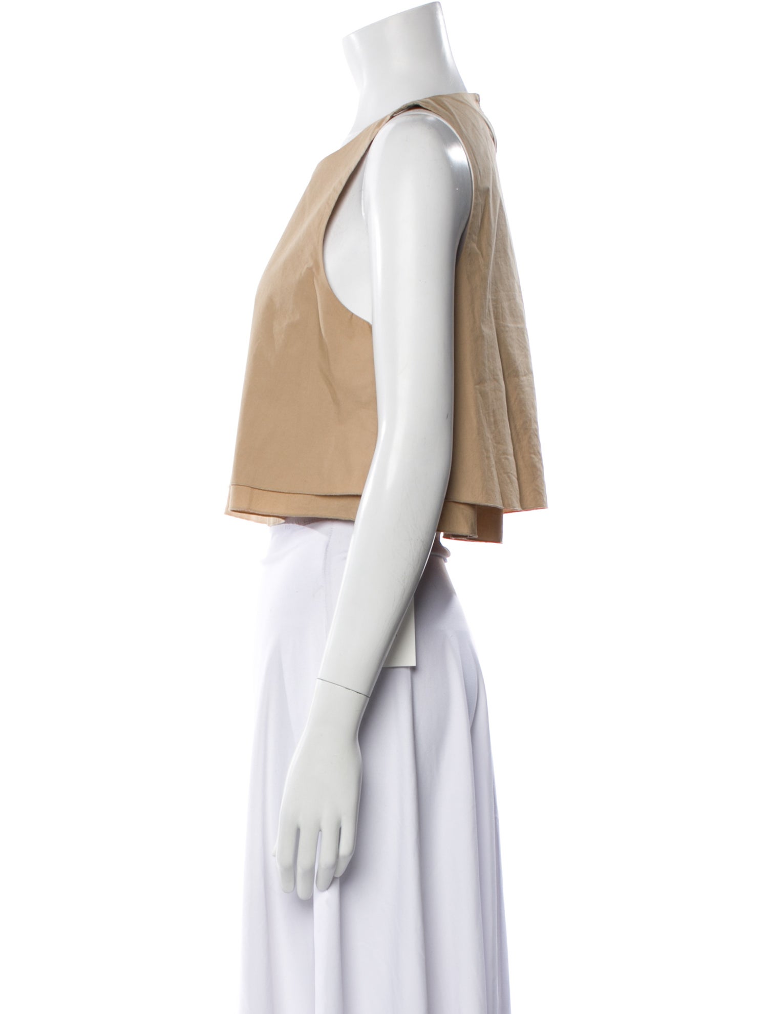 Apiece Apart Scoop Neck Sleeveless Crop Top