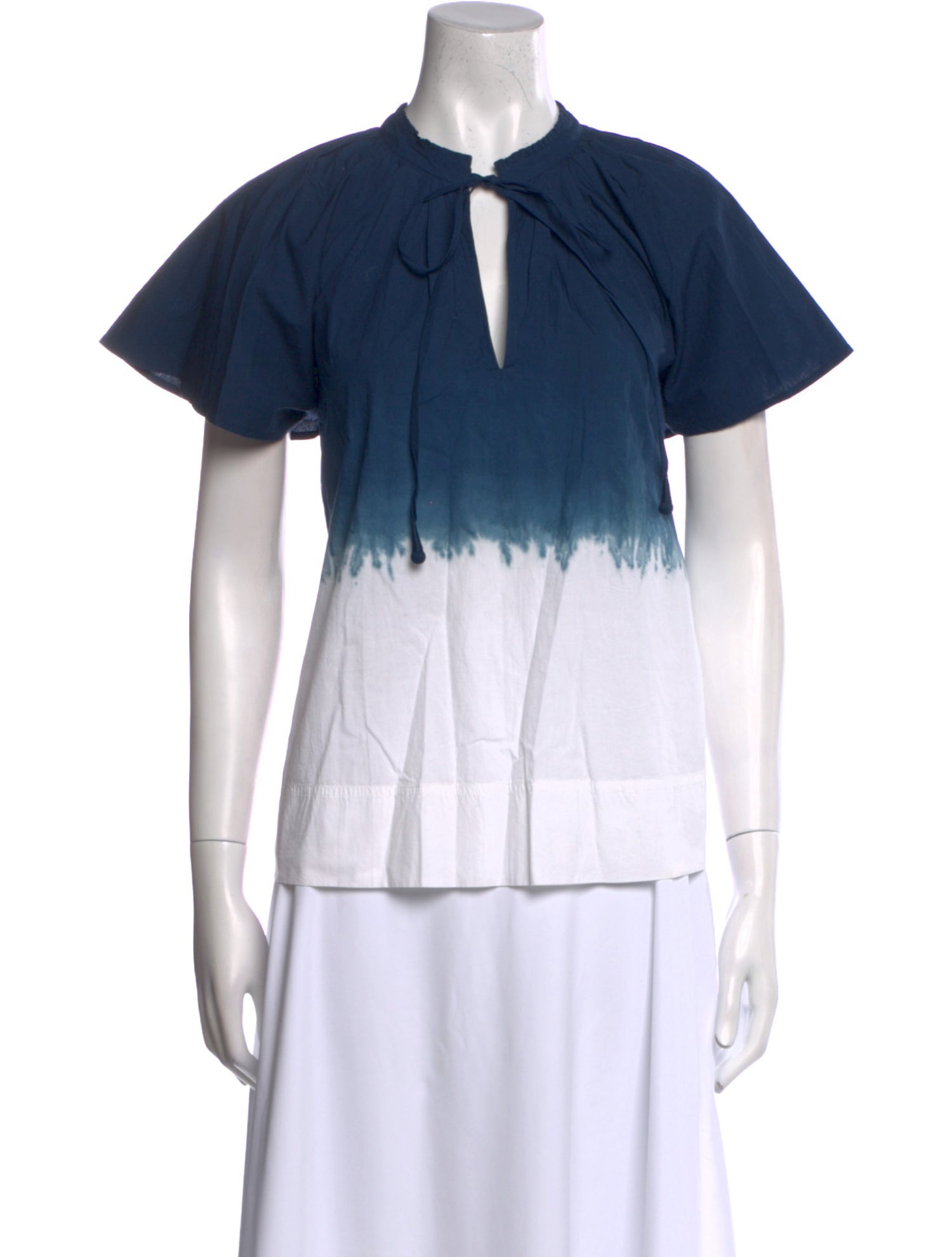 Apiece Apart V-Neck Short Sleeve Blouse