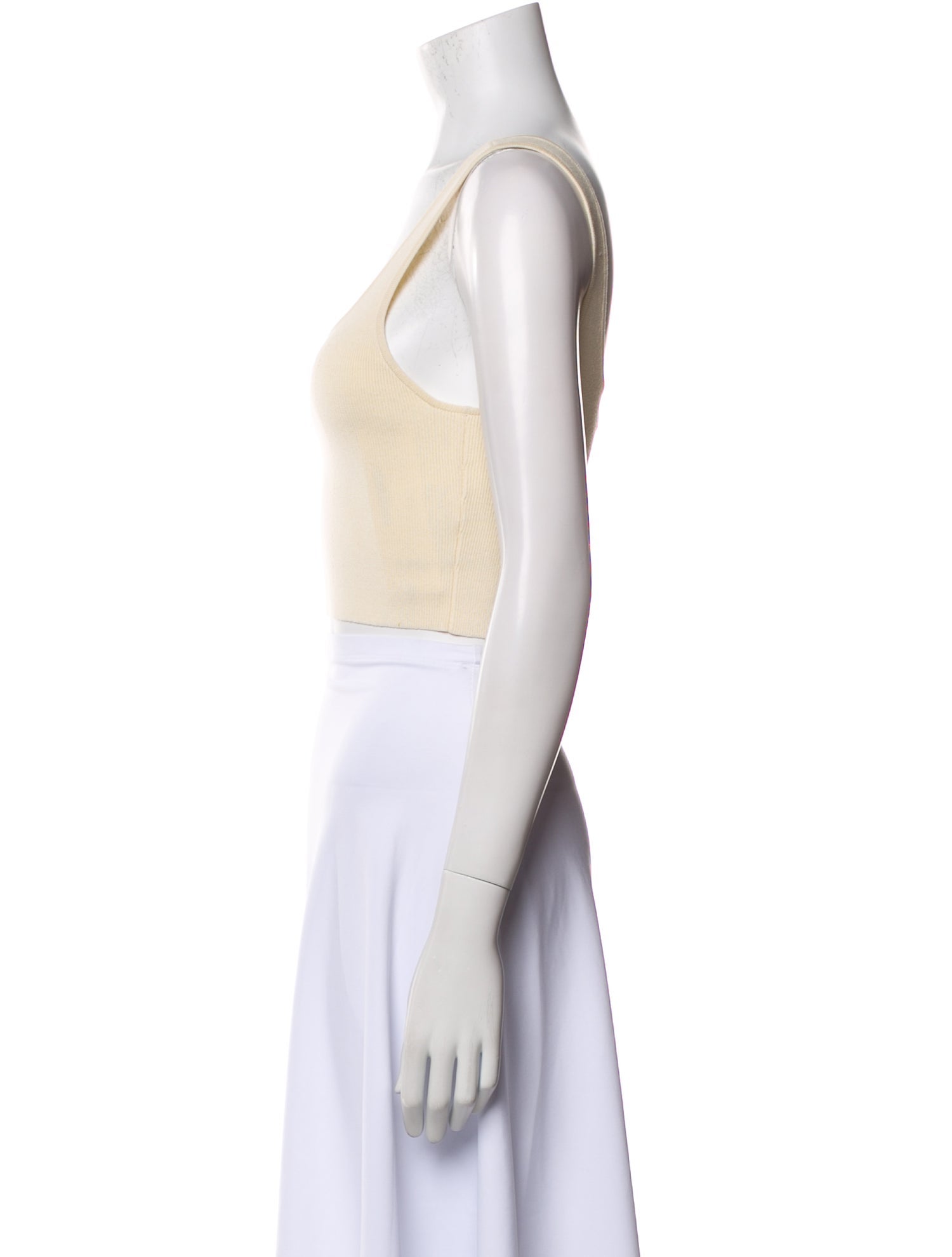 Apiece Apart Square Neckline Sleeveless Crop Top