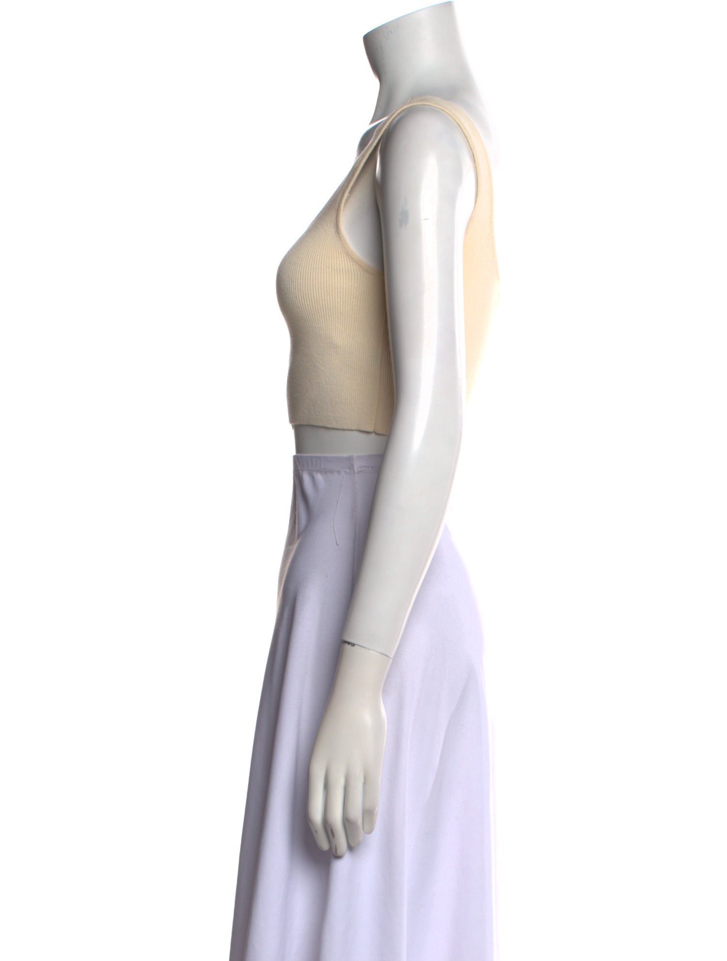 Apiece Apart Square Neckline Sleeveless Crop Top