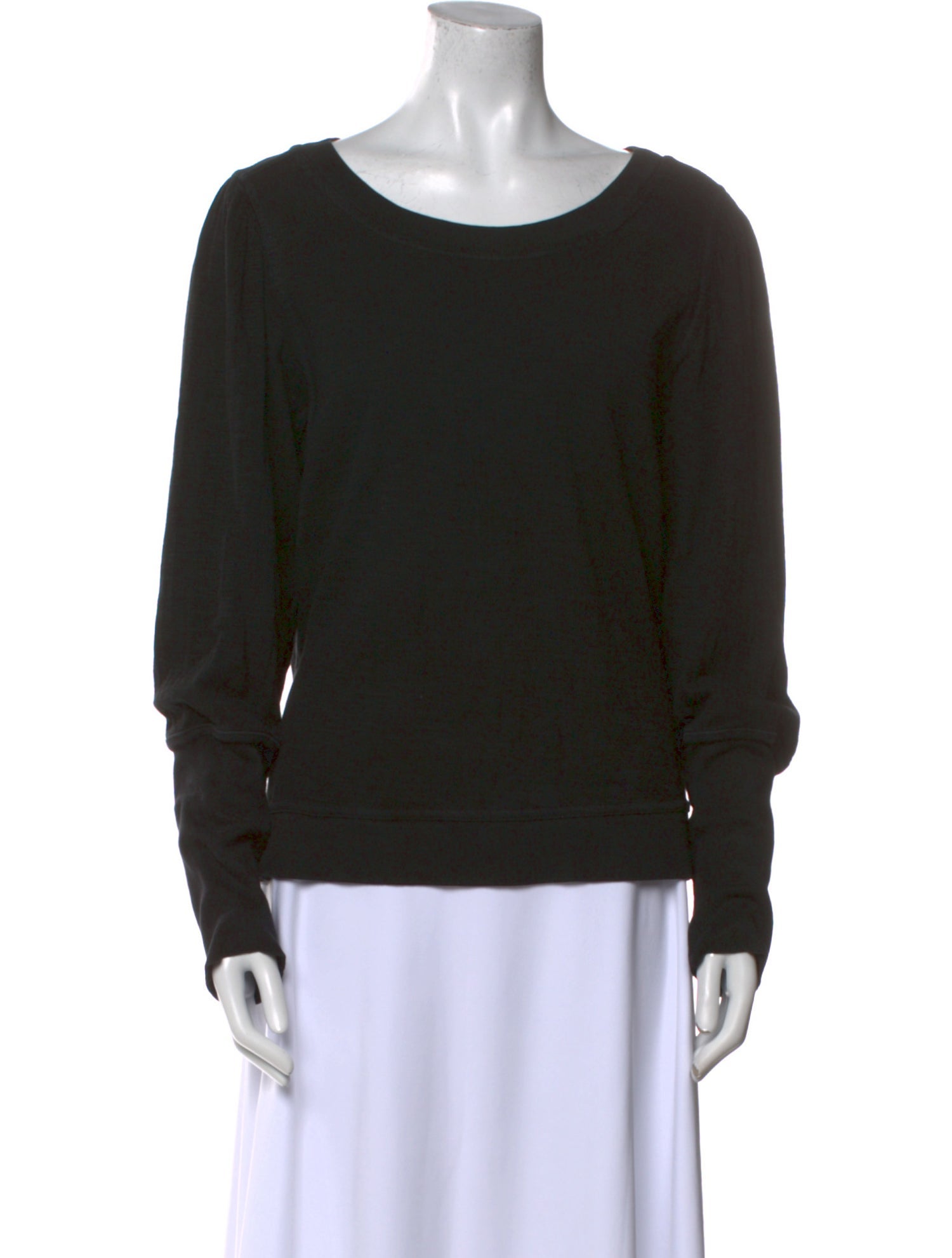 Apiece Apart Scoop Neck Long Sleeve Sweatshirt