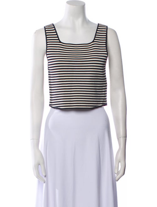Apiece Apart Striped Square Neckline Crop Top