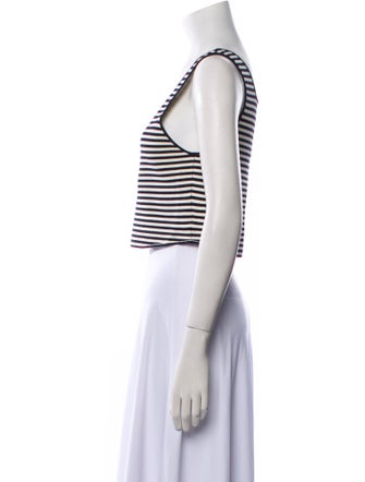 Apiece Apart Striped Square Neckline Crop Top