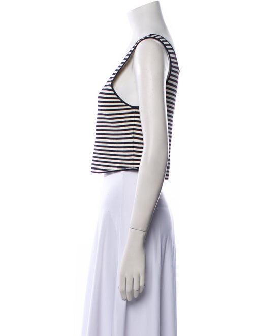 Apiece Apart Striped Square Neckline Crop Top