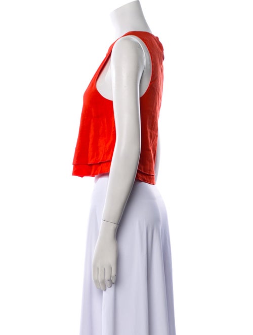Apiece Apart Linen Scoop Neck Crop Top