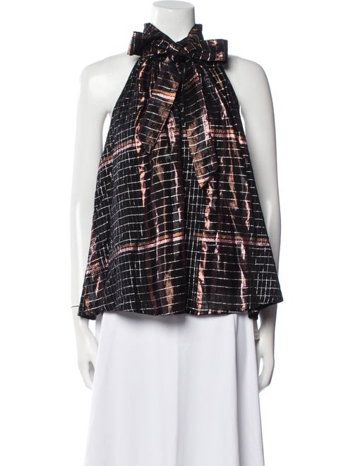 Apiece Apart Printed Mock Neck Blouse